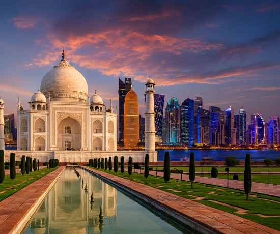 NDIA COM NEPAL + DOHA NO QATAR - TRIANGULO DOURADO